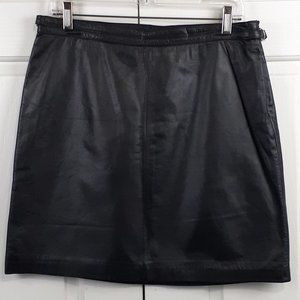 Ralph Lauren Genuine Leather Mini Skirt